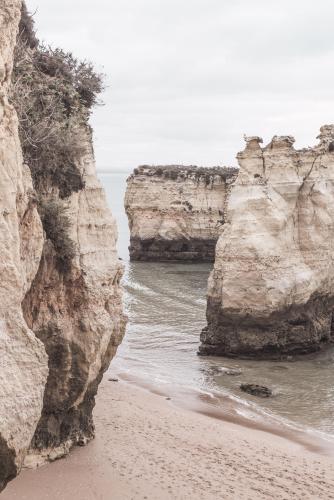 Towering Rocks in Lagos, Portugal