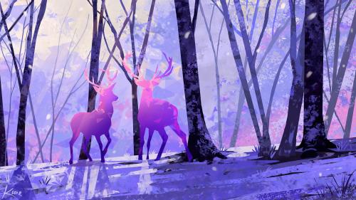 "Purple Deer" by kloir｜Samantha Lee