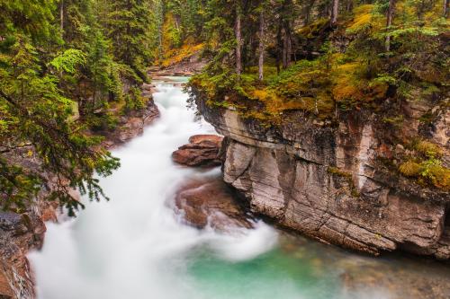 Dreamy hidden river in Alberta