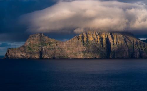 Faroe Islands captured during golden hour