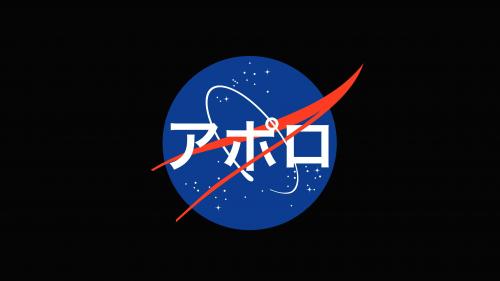 I Made The NASA Logo But Used The Japanese Transliteration For Apollo Instead.