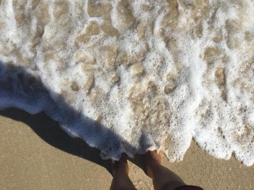 Wetting the Feet in Playa Caribe , Dominican Republic