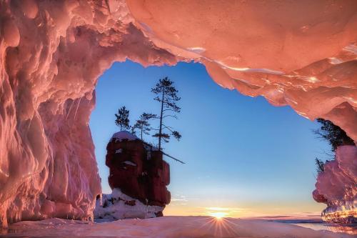 Apostle Islands Ice Cave sunrise