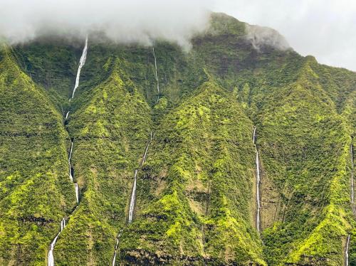 The very wet north face of Namolokama, Kauai