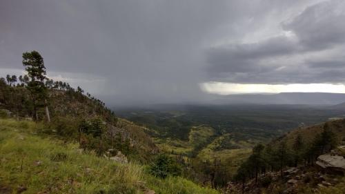 Monsoon storm rolling through. Mogollon Rim Arizona.