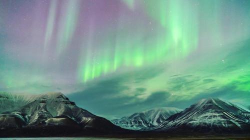 Northern Lights outside of Longyearbyen, Svalbard.  © 2016 Nicholas Orloff