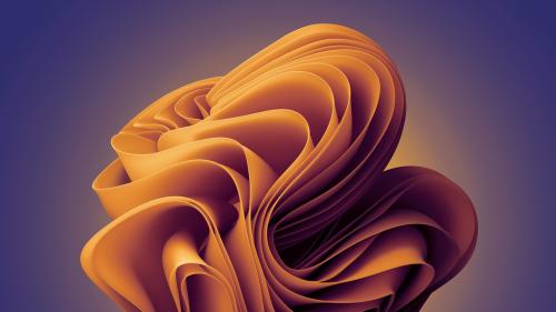 Windows 11 Abstract Gradient Orange Bloom