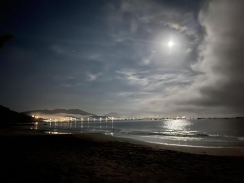 Midnight on the beach