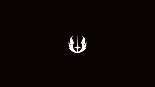 Jedi Order logo white on black bakground