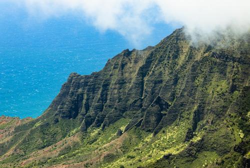 Sharp ridges on the east side of Kalalau Valley, Kauai