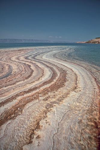 Salt buildup in the Dead Sea