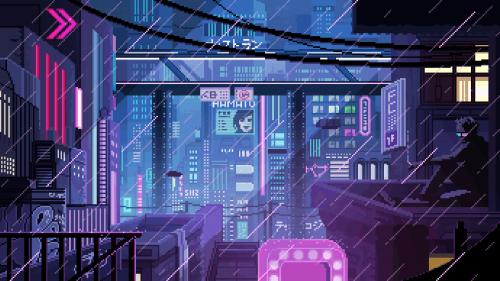 Pixel Cyberpunk by VirtuaVerse artist Valenberg