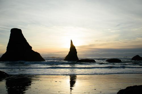 Zero edit winter sunset, Bandon Beach, Oregon