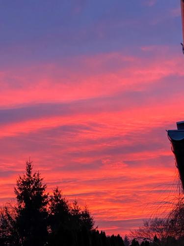 Vibrant sunset in Hungary