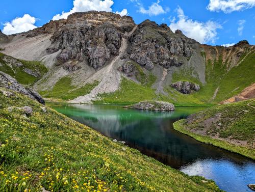 Island lake, San Juan National Forest, CO, USA