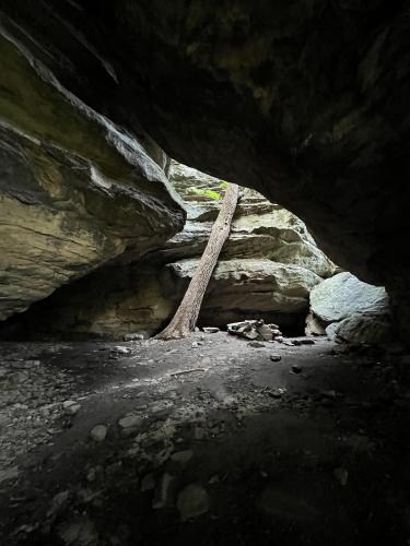 Inside a cave at Garden of The Gods, Illinois