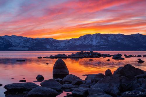 Winter sunset in Tahoe, CA