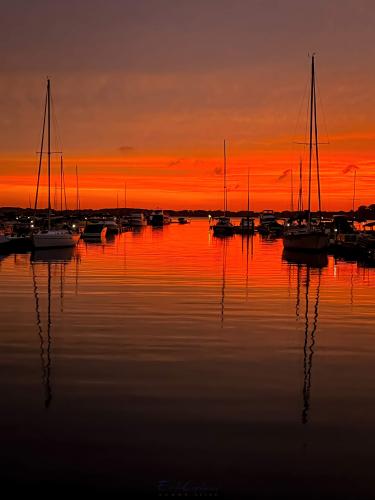 Brilliant sunset over Lake Norman, NC