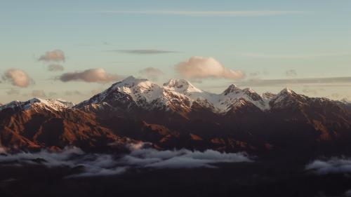 a mountain at sunset