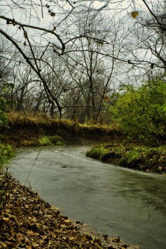 Fishing River during a storm, KCMO