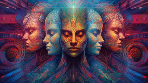 Fusion of Human and Alien Genetics - Inspired by the Works of Alex Grey