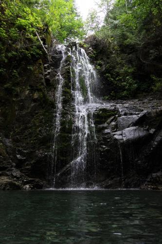 A perfect spot to cool down - Weiner Falls near Porl Alberni, BC, Canada