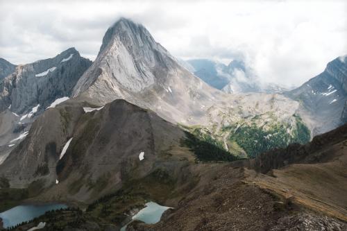 Hazey day in the Rockies, Alberta, Canada -