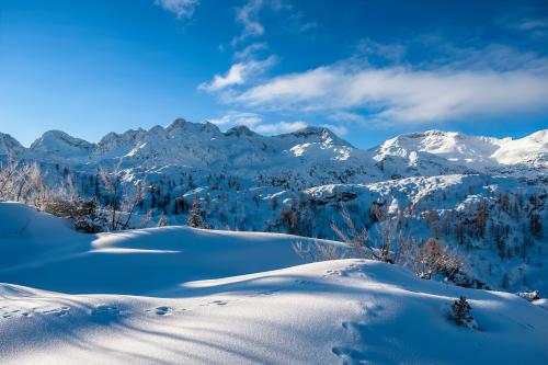 A perfect winter day in Julian Alps, Slovenia.