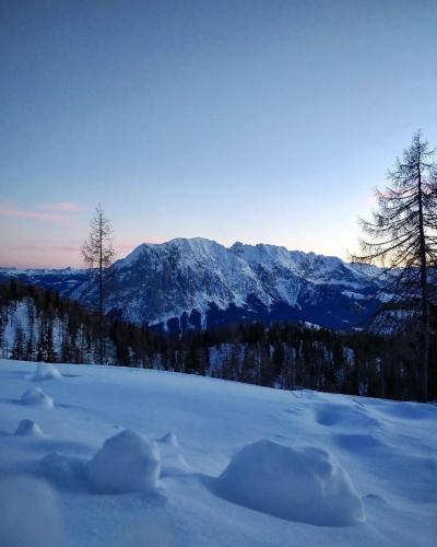 A mountain in Austria during sunrise