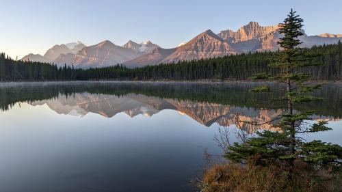Going through last year's photos and found this October sunrise near Alberta's Icefields Parkway.