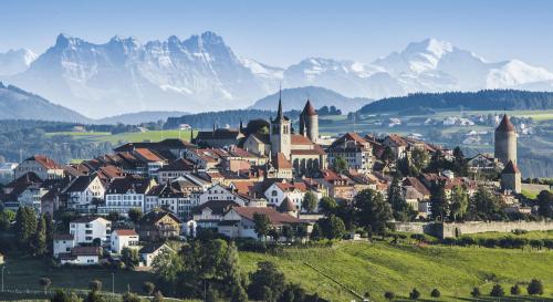 The medieval citadel of Gruyères, Switzerland