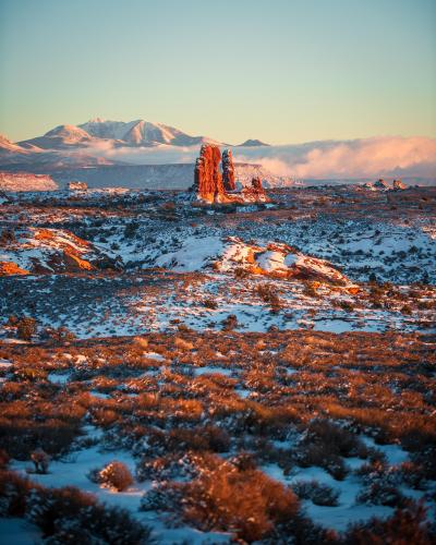 Sunset in Arches National Park