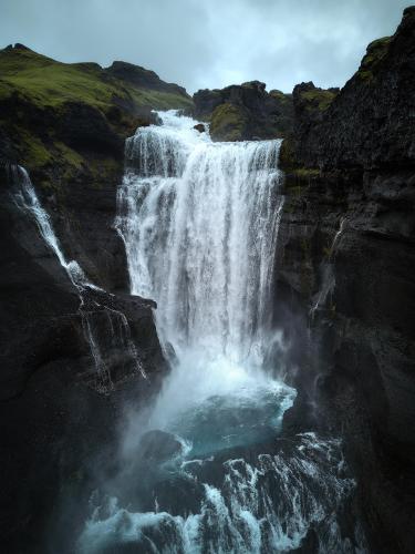 A massive waterfall in the Highlands of Iceland. A beauty I didn't know before, but it is amazing to see up close!