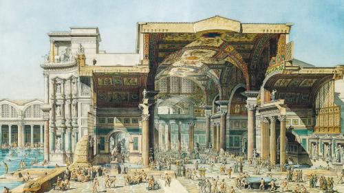 Baths of Diocletian by Edmond Paulin, 1880