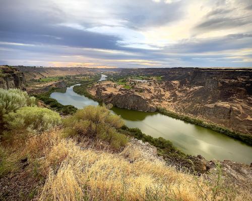 Driving through Twin Falls, Idaho on a road trip.