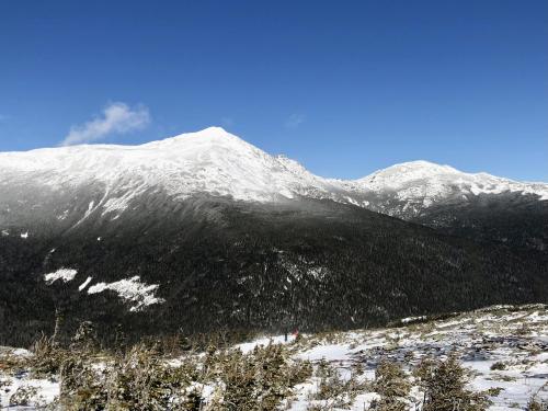 Mounts Adams and Madison in New Hampshire’s White Mountains living up to the range’s name