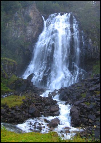 Waterfall in Norway. [ 1560 x 2206 ] OC