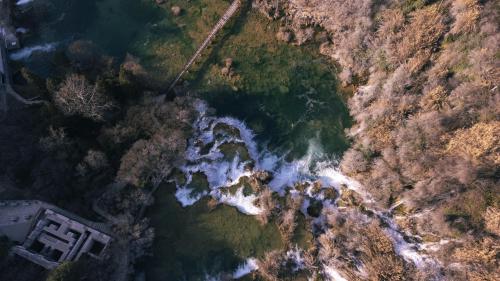 Krka waterfalls, Croatia, from above