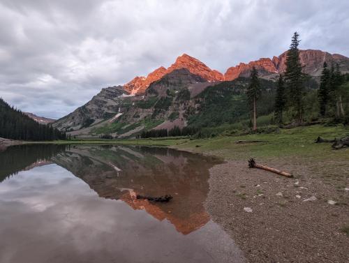 Maroon Bells in the morning! Magical experience. Colorado, USA.