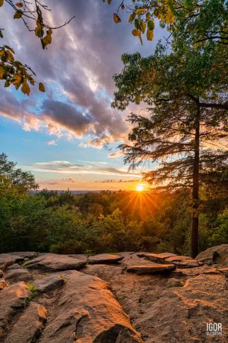 Sunset in Cuyahoga Valley National Park, Ohio.