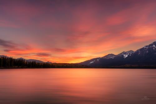 Sunset at Jasper National Park, AB, Canada