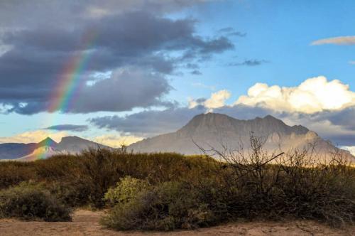 Rainbow at Hot Wells Dunes, Arizona {OC} {}