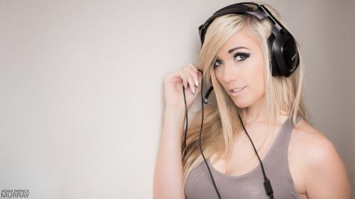 Girl wearing Calling Headset