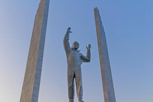 Gagarin monument. Orenburg, Russia