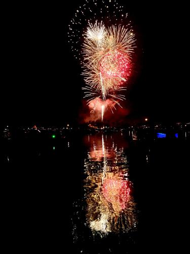 Okauchee lake fireworks last night. Love the reflection.