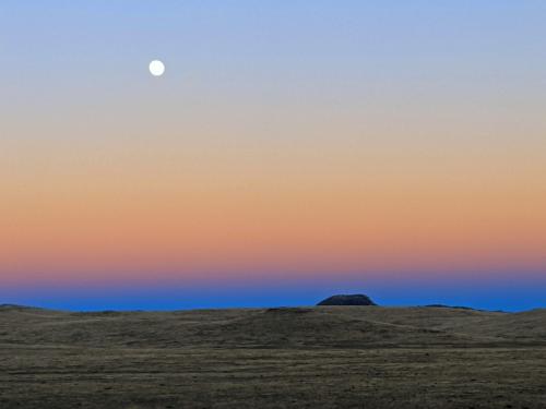 Moon over New Mexico desert, just north of Faywood. .