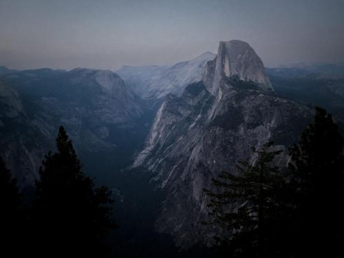 Half Dome in Yosemite during blue hour  by @zachdries