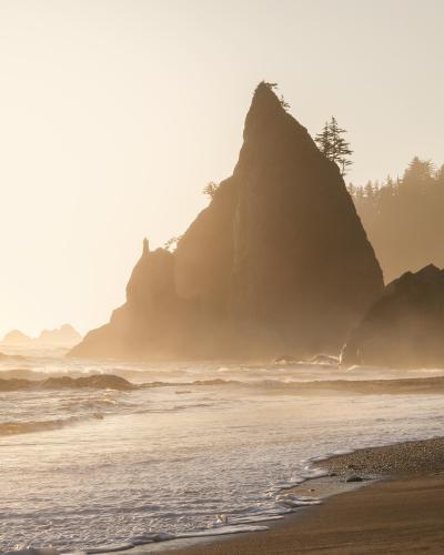 Golden hour on the Washington coast