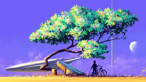 Artistic Nature View Bicycle