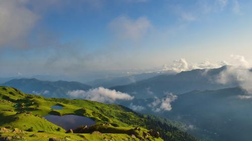 Mountains under blue sky